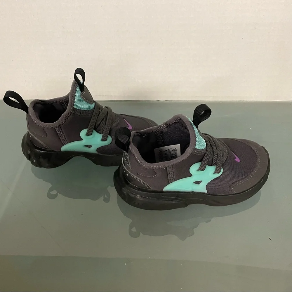 NIKE RT PRESTO TODDLER SNEAKERS TRIPLE GREY PURPLE TEAL BQ4004-001 SIZE 8C - Picture 3 of 6